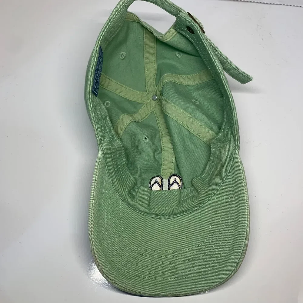Life is Good Green Flip Flop Adjustable Strap Baseball Hat